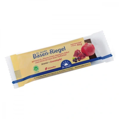 Abbildung von Dr. Jacob&#039;s Basen Riegel Granatapfel Frucht Protein B12 vegan