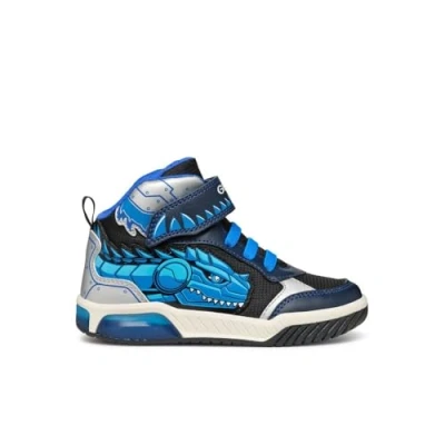 Abbildung von Geox INEK BOY Light UP Sneaker high für Kinder, Größe: 38, Navy/turquoise Schuhe