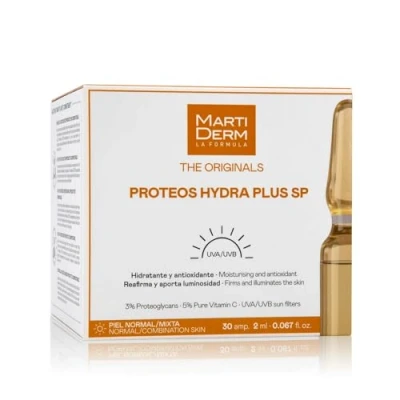 Abbildung von Martiderm Die Originale Proteos Hydra Plus SP Anti Aging Ampullen mit Feuchtigkeits und Antioxidationswirkung, UVA / UVB Schutz, 30 x 2 ml