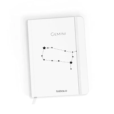 Abbildung von ERT GROUP Original und offiziell lizenziert von Babaco Notizbuch, Muster Zodiac Constellation 003 white, mit kariertem Papier, A5