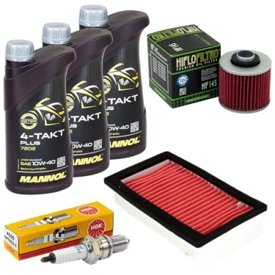 Abbildung von Wartungspaket Öl 3L + Luftfilter Ölfilter Zündkerze für Yamaha XT 600 XT600 XTZ 660 XTZ660 Baujahr 1990 1995