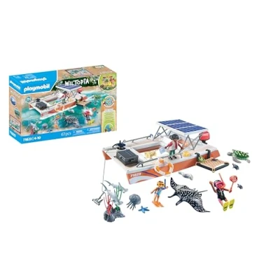 Abbildung von Playmobil® Konstruktions Spielset Korallenriff Plattform (71623), Wiltopia, (67 St), Made in Europe