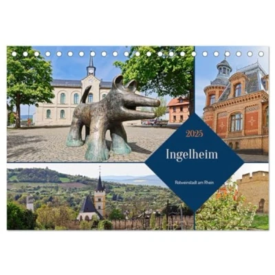 Abbildung von Ingelheim Rotweinstadt am Rhein (Tischkalender 2025 DIN A5 quer), CALVENDO Monatskalender