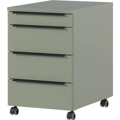 Abbildung von GERMANIA Rollcontainer &quot;Mailand, mit 4 Schubladen, Utensilienfach&quot;, optional abschließbar, 42x63 cm, Made in Germany