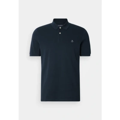 Abbildung von Marc O&#039;Polo Short Sleeve Button Placket Slits Embroide Poloshirt, Herren, Größe: Medium, Dark night