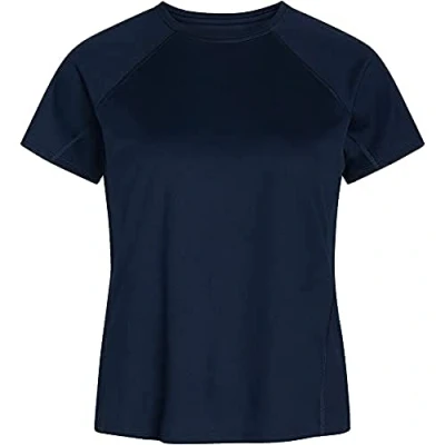Abbildung von Zebdia Sports Damen SS Tee Gr. L in Blau Atmungsaktives T Shirt für Läuferinnen bei RunningXpert