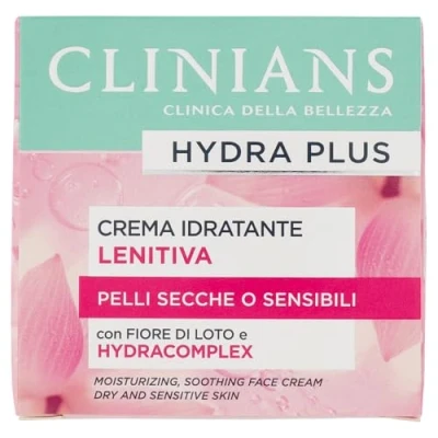 Abbildung von CLINIANS Hydra Plus Beruhigende, feuchtigkeitsspendende Gesichtscreme, Dermatologisch Getestet, Made in Italy, 50 ml