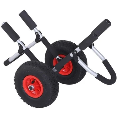 Abbildung von Surfwagen Surfboard Transportwagen klappbar gepolstert PU Reifen Alu Silber bis 45 kg L60 x B50 H3