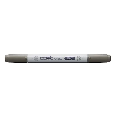 Abbildung von COPIC Ciao Marker Typ W 7, warm gray No. vielseitiger Layoutmarker, mit einer mittelbreiten und Brush Spitze