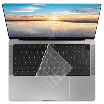 Abbildung von ZYB Tastaturschutz für 2022 2023 2024 MacBook Air M2 M3 13.6 15.3 A2681 A2941 A3113 A3114,2021 Mac Pro 14/16 A2918/A2992/A2991 A2779/A2780 M1 A2442/A2485 Keyboard Cover,QWERTZ EU Layout