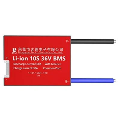 Abbildung von DALY BMS 10S 36V 60A Li Ion 3,7V Batterieschutzmodul PCB Schutzplatine mit Balance Kabeln für 18650 Akku Pack