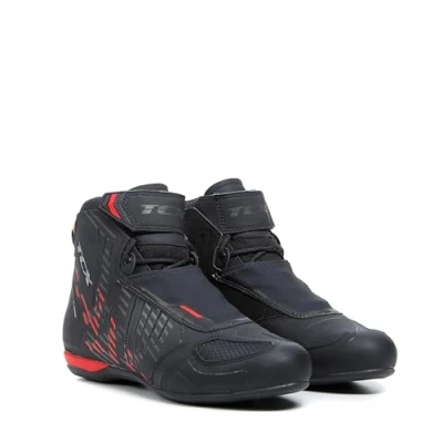 Abbildung von TCX R04D AIR, Herren Motorradschuhe, Atmungsaktiv und vielseitig, Obermaterial aus Mesh mit Hot Melt Beschichtung, Schnürsenkel Klettverschluss, Schwarz/Rot