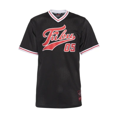 Abbildung von FUBU Varsity Tshirt print, Herren, Größe: Large, Black red white