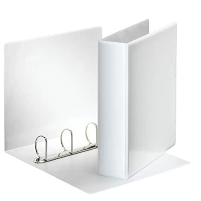 Abbildung von Esselte 49705 Ringbuch Präsentation, mit Taschen, A4, PP, 4 Ringe, 50 mm, weiss