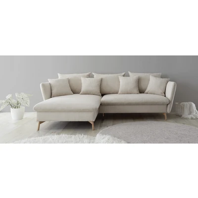 Abbildung von andas Ecksofa &quot;MERLE, 258 cm, L Form, Cord,&quot;, mit Schlaffunktion, Liegefläche 224 x 139 cm und Bettkasten