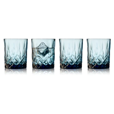 Abbildung von Lyngby Sorrento Whiskyglas blau 320ml Set4