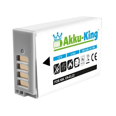 Abbildung von Akku King kompatibel mit Nikon EN EL22 Li Ion 850mAh für 1 J4, S2
