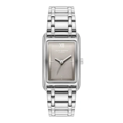 Abbildung von Olivia Burton Analog Quarzuhr für Damen Kollektion Grove mit Graues Edelstahlarmband 24000194