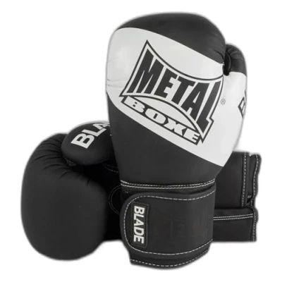 Abbildung von METAL BOXE Mixte Blade Gants de Boxe, Noir/Blanc, 8 oz EU