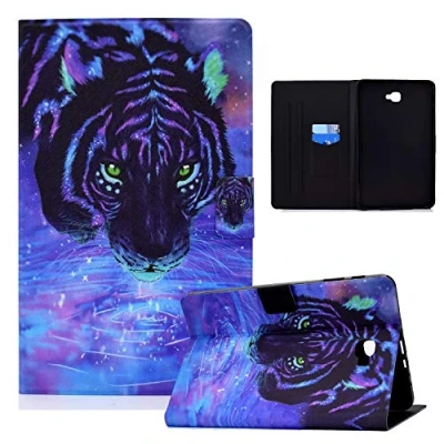 Abbildung von ONETHEFUL hülle Book Cover Etui für Samsung Galaxy Tab A / A6 10.1&quot; 2016 T580 T585 Schutzhülle PU Leder Tablet Tasche Case Huelle mit Ständer sternlöwe