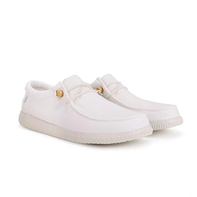 Abbildung von WALK IN Pitas WP150 WALLABI Washed Herren Mokassins Casual Bootsschuhe Sommer Sneakers Freizeitschuhe Herrenschuhe Weiß 43