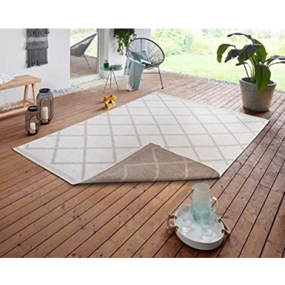 Abbildung von NORTHRUGS Teppich &quot;Corsica Wendeteppich&quot;, rechteckig, In &amp; Outdoor, Wetterfest, Balkon, Garten, Wohnzimmer, Wasserfest