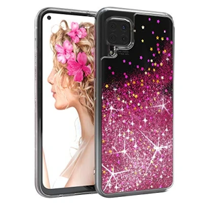 Abbildung von EAZY CASE Hülle kompatibel mit Huawei P40 Lite/Nova 7i Schutzhülle Flüssig Glitzer, Handyhülle, Schutzhülle, Back Cover Glitter Flüssigkeit, TPU/Silikon, Transparent/Durchsichtig, Pink