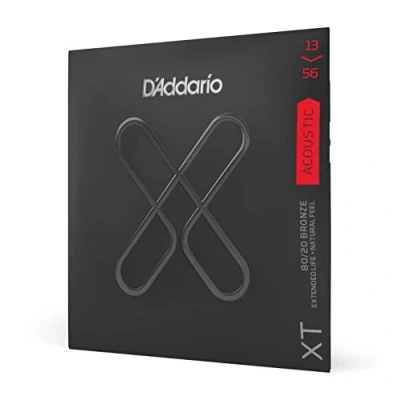 Abbildung von D&#039;Addario Gitarrensaiten Akustikgitarre Westerngitarre Premium beschichtete, langlebige Saiten für XTABR1356 80/20 Bronze Medium (13 56)