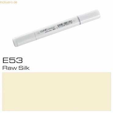 Abbildung von COPIC Sketch Marker Typ E 53, Raw Silk, professioneller Pinselmarker, mit einer Super Brush Spitze und Medium Broad