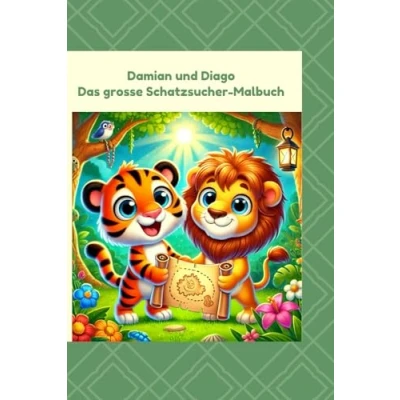 Abbildung von Damian und Diago Das grosse Schatzsucher Malbuch: Eine Schatzsuche zum Ausmalen Mitmachen