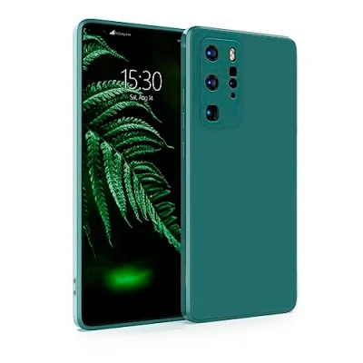 Abbildung von MyGadget Hülle für Huawei P40 Pro robuste Silikon Schutzhülle TPU Case Slim Silikonhülle Back Cover Kratzfest Handyhülle Matt Olivgrün