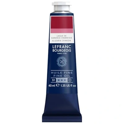 Abbildung von Lefranc Bourgeois 301767 Feine Ölfarbe in hervorragender Qualität,lichtecht mit gleichmäßige Konsistenz, 40ml Tube, ideal für Keilrahmen, Leinwand, Malkarton Karmin