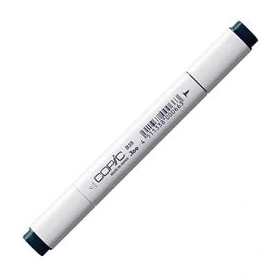 Abbildung von COPIC Classic Marker Typ B 39, Prussian Blue, professioneller Layoutmarker, mit einer breiten und feinen Spitze