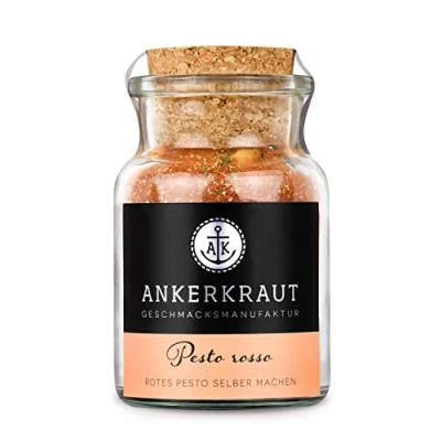 Abbildung von Ankerkraut Pesto Rosso, 100g im Korkenglas, Gewürzmischung zum Zubereiten von rotem