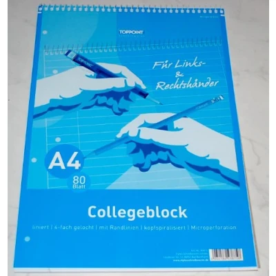 Abbildung von TOPPOINT Collegeblock DIN A4 liniert