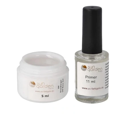 Abbildung von Sun Garden Nails UV Grundiergel 5ml inkl. Primer Haftvermittler 11ml Base Gel Nail Set