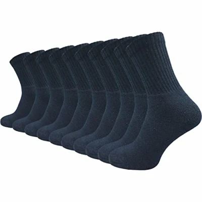 Abbildung von GAWILO Tennissocken Herren &amp; Damen (10 Paar) Arbeitssocken mit verstärktem Frotteefuß Verstärkte Ferse Spitze Sportsocken Komfortbund (35 38, blau)