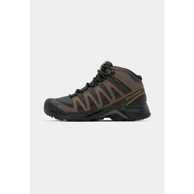 Abbildung von Salomon Herren X Adventure Recon Mid Gore Tex Wanderschuh, Asphalt/Falke/Coyote Braun, für Komfort, Ideal Wandern und Trailrunning bei Outdoor Abenteuern. 42 ⅔