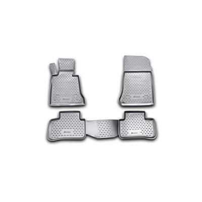 Abbildung von Element Gummimatten Passgenaue Fußmatten Mercedes Benz GLK Klasse X204 2008 2015 4tlg, Schwarz