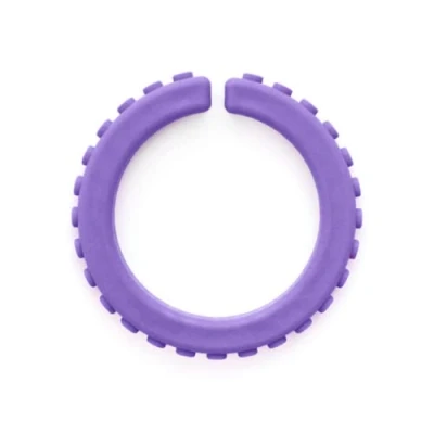 Abbildung von ARK Kauarmband texturiert in verschiedenen Stärken für Kinder Innnen Durchmesser ca. 5,35 cm zum Kauen statt Kleidung oder Hände, gegen Nervösität, Autismus extrafest lavendel