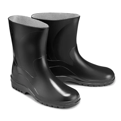 Abbildung von ESTRO Gummistiefel Damen Halbhoch Wasserdicht Regenschuhe Regenstiefel Regenstiefeletten K007 (38 EU, Schwarz)