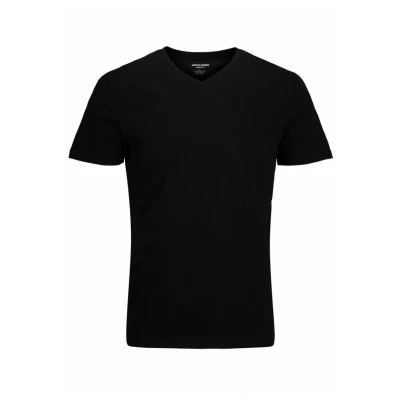 Abbildung von Jack &amp; Jones Vausschnitt Tshirt basic, Herren, Größe: Small, Black
