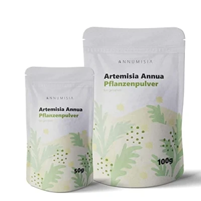 Abbildung von ANNUMISIA® Artemisia Annua Blattpulver 50 g oder 100 Einjähriger Beifuß ohne Stängel und Zusatzstoffe enthält Artemisinin deutsche Markenqualität (50g)