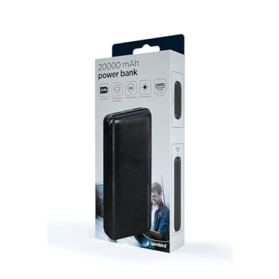 Abbildung von GEMBIRD Powerbank 20.000 mAh USB schwarz