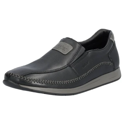 Abbildung von Rieker Slipper Mokassin, Loafer, Komfortschuh mit aufwendiger Rahmennaht