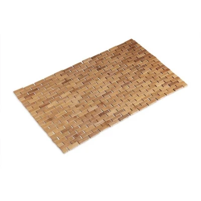 Abbildung von Badematte Bambusmatte 50x80 cm relaxdays, Höhe 5 mm, Bambus, Natur