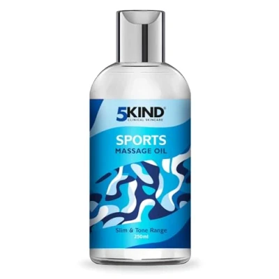 Abbildung von Professionelles Massageöl für Sportmassagen 250 ml Muskelentspannung von 5kind Premium Massage Öle zum Entspannen die Aktiv und Tiefengewebsmassage Lavendel Körperöle
