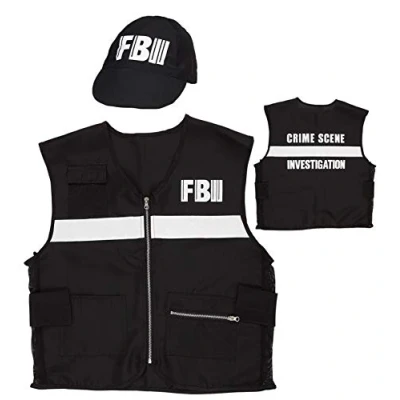 Abbildung von Widmann S.r.l. Kostüm FBI Kostümset für Erwachsene Weste und Kappe, G