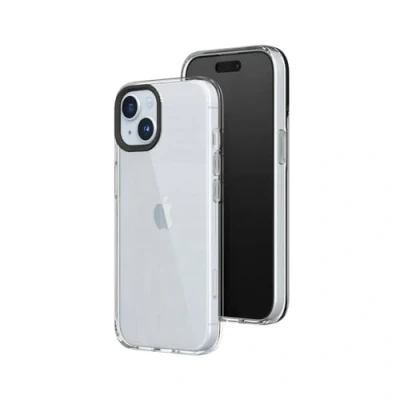 Abbildung von RHINOSHIELD Crystal Clear Case kompatibel mit [iPhone 15] Fortschrittliche Vergilbungsresistenz, Hohe Transparenz, Personalisierbare und Transparente Schutzhülle Schwarz