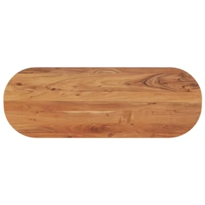Abbildung von vidaXL Tischplatte, Holzplatte für Tisch Esstisch Couchtisch, Ersatztischplatte Massivholzplatte, 110x40x3,8cm Oval Massivholz Akazie
